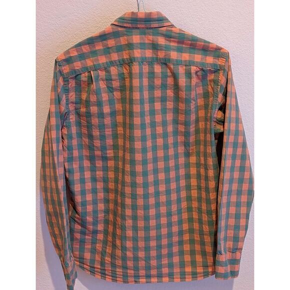 J.Crew Medium slim cut, coral and gray cotton shirt - Picture 3 of 3